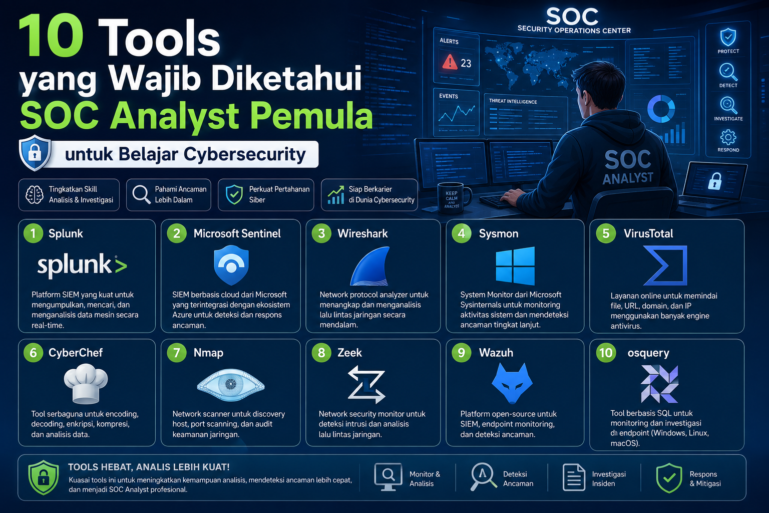 Ilustrasi Toolkit untuk Security Operation Center (SOC)